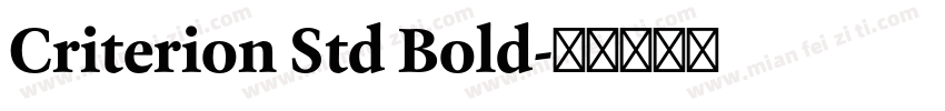 Criterion Std Bold字体转换